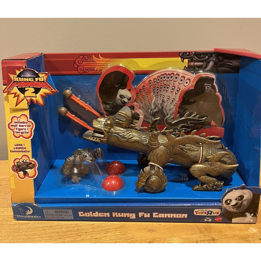 KUNG FU PANDA 2 Golden Hung‎ Fu CANNON Warrior Dreamwork Toys R Us Exclusive